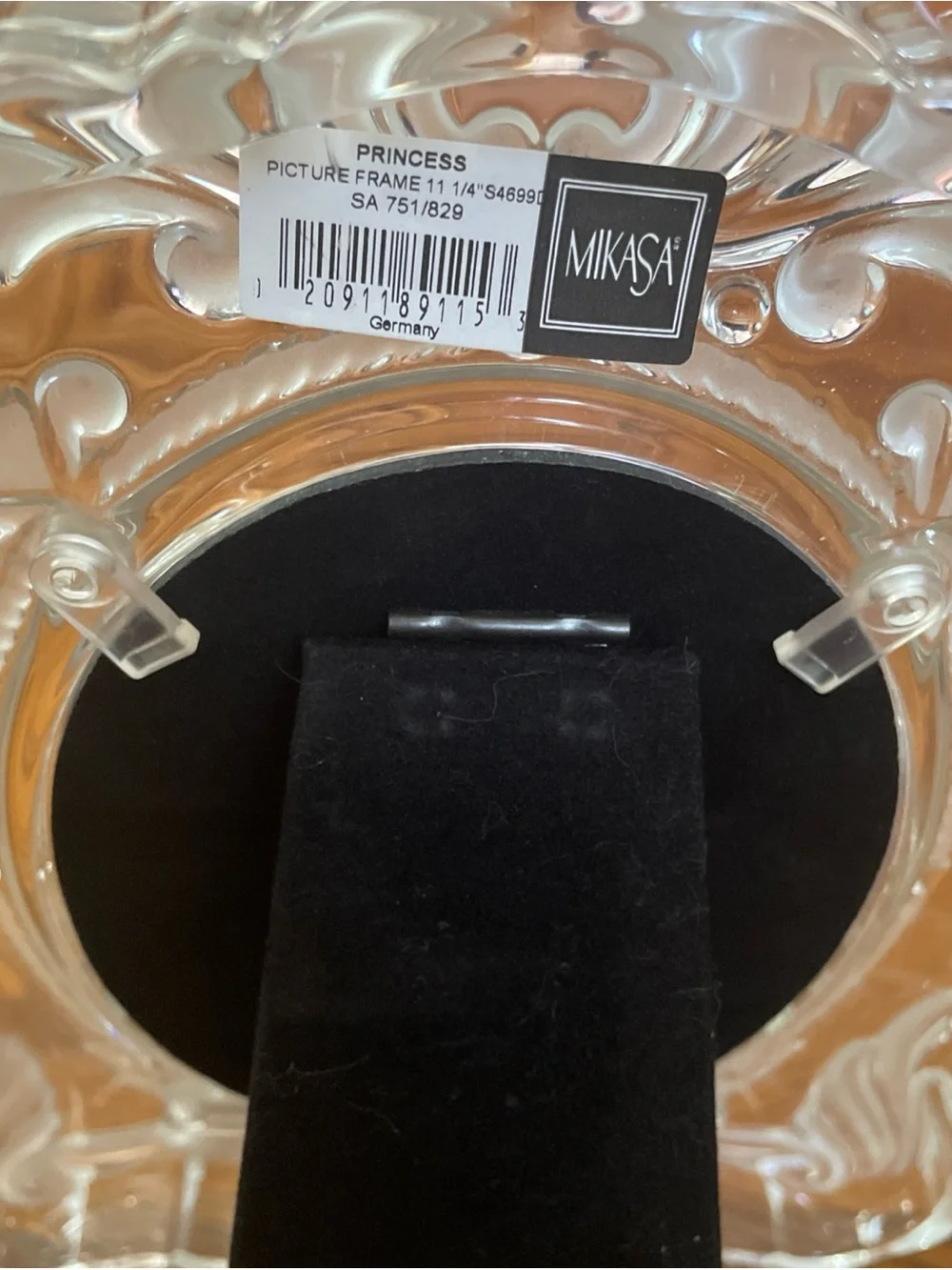 Mikasa “Princess” 5x7 Crystal Wedding Picture Frame Clear & Frosted. Germany NWT